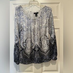 White House Black Market Black Blouse